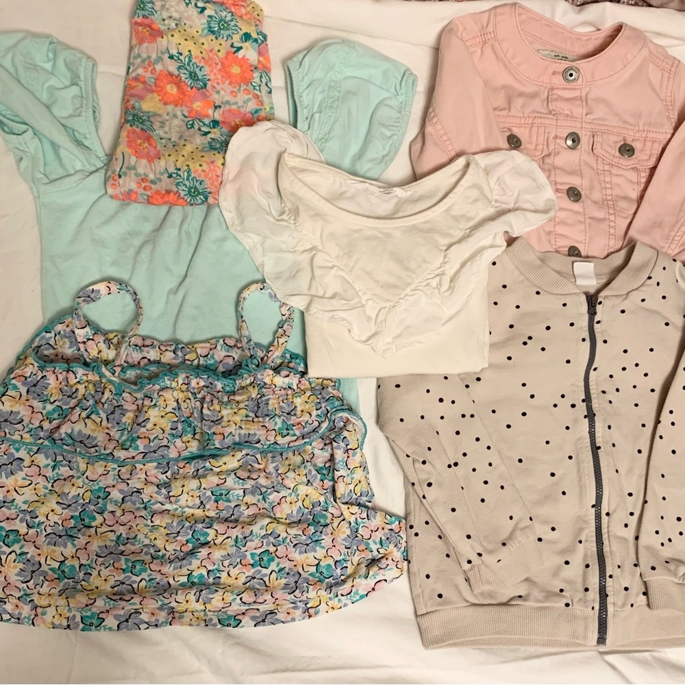 Size 3T Girls 6 Piece Bundle Zara, Janie and Jack, Bean’s Barcelona , H&M, etc